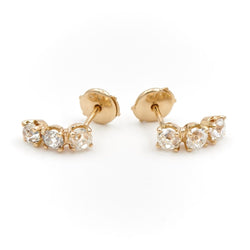 Boucles d'oreilles Alpa en or jaune et diamant - Castafiore