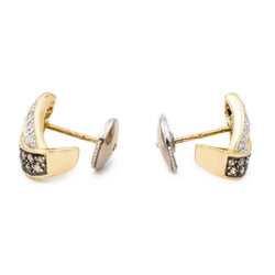Boucles d'oreilles Alpa en or jaune et diamants - Castafiore
