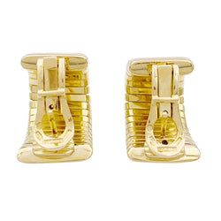 Boucles d'oreilles BULGARI, "Tubogas" en or jaune. - Castafiore