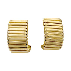 Boucles d'oreilles BULGARI, "Tubogas" en or jaune. - Castafiore