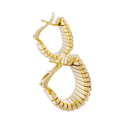 Boucles d'oreilles BULGARI, "Tubogas" en or jaune. - Castafiore
