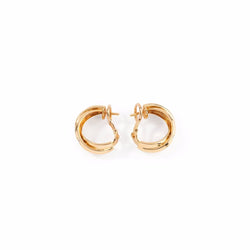 Boucles d'oreilles CARTIER, "collection trinity stars" en or jaune - Castafiore