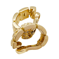 Boucles d'oreilles CARTIER, "Maillon Panthère 3 rangs pavés", or jaune, diamants - Castafiore