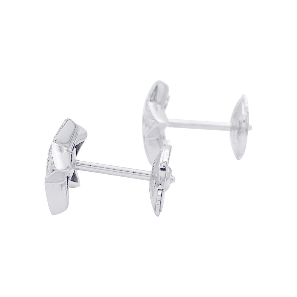 Boucles d'oreilles CHANEL "Comète" en or blanc et diamants - Castafiore