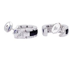 Boucles d'oreilles CHANEL "Ultra" en or blanc, céramique et diamants - Castafiore