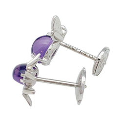 Boucles d'oreilles CHAUMET, "Attrape-moi...si tu m'aimes", or blanc, améthystes - Castafiore