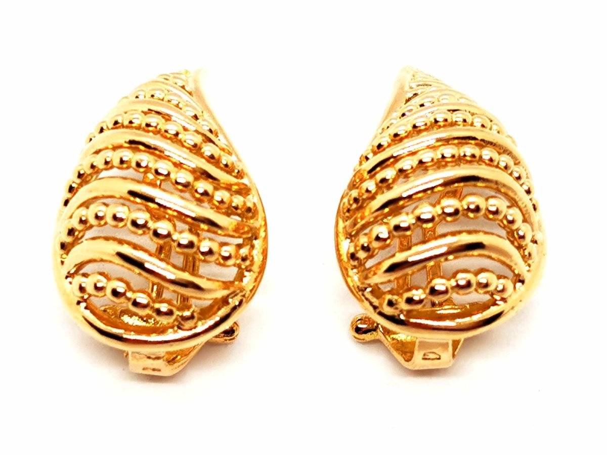 Boucles d'oreilles Clips en or jaune - Castafiore