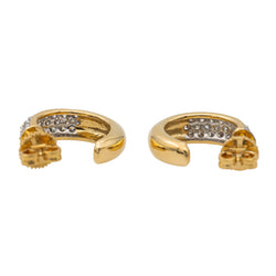 Boucles d'oreilles Créoles en or jaune et diamants - Castafiore