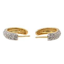 Boucles d'oreilles Créoles en or jaune et diamants - Castafiore