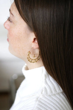 Boucles d'oreilles créoles Savoyardes en or - Castafiore