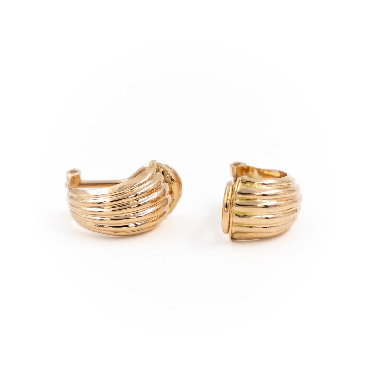 Boucles d'oreilles Demi-Créoles à clip en or rose - Castafiore
