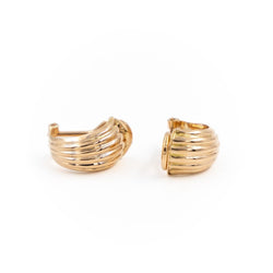 Boucles d'oreilles Demi-Créoles à clip en or rose - Castafiore