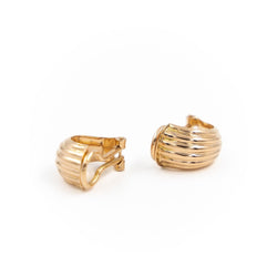 Boucles d'oreilles Demi-Créoles à clip en or rose - Castafiore