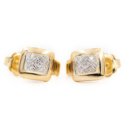 Boucles d'oreilles Demi-Créoles en 2 ors et diamants - Castafiore
