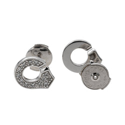 Boucles d'oreilles DINH VAN Menottes en or blanc et diamants - Castafiore