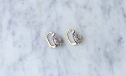 Boucles d'oreilles Dormeuses marguerite diamants - Castafiore