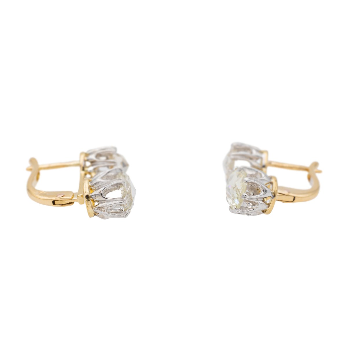 Boucles d'oreilles Dormeuses Or jaune Diamant - Castafiore