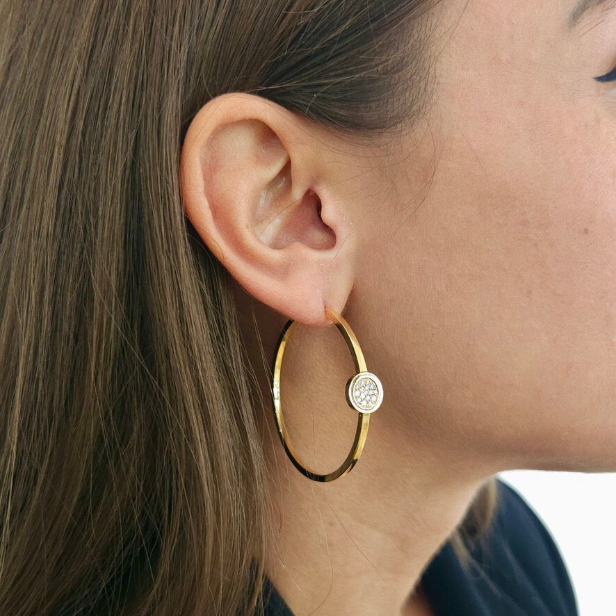 Boucles d’oreilles FRED “Miss Fred Moon” diamants en or jaune - Castafiore