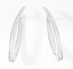 Boucles d'oreilles géométrique en diamant - Castafiore