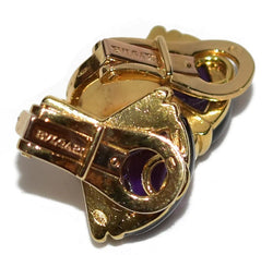 Boucles d'oreilles or jaune de la maison Bvlgari en améthyste - Castafiore