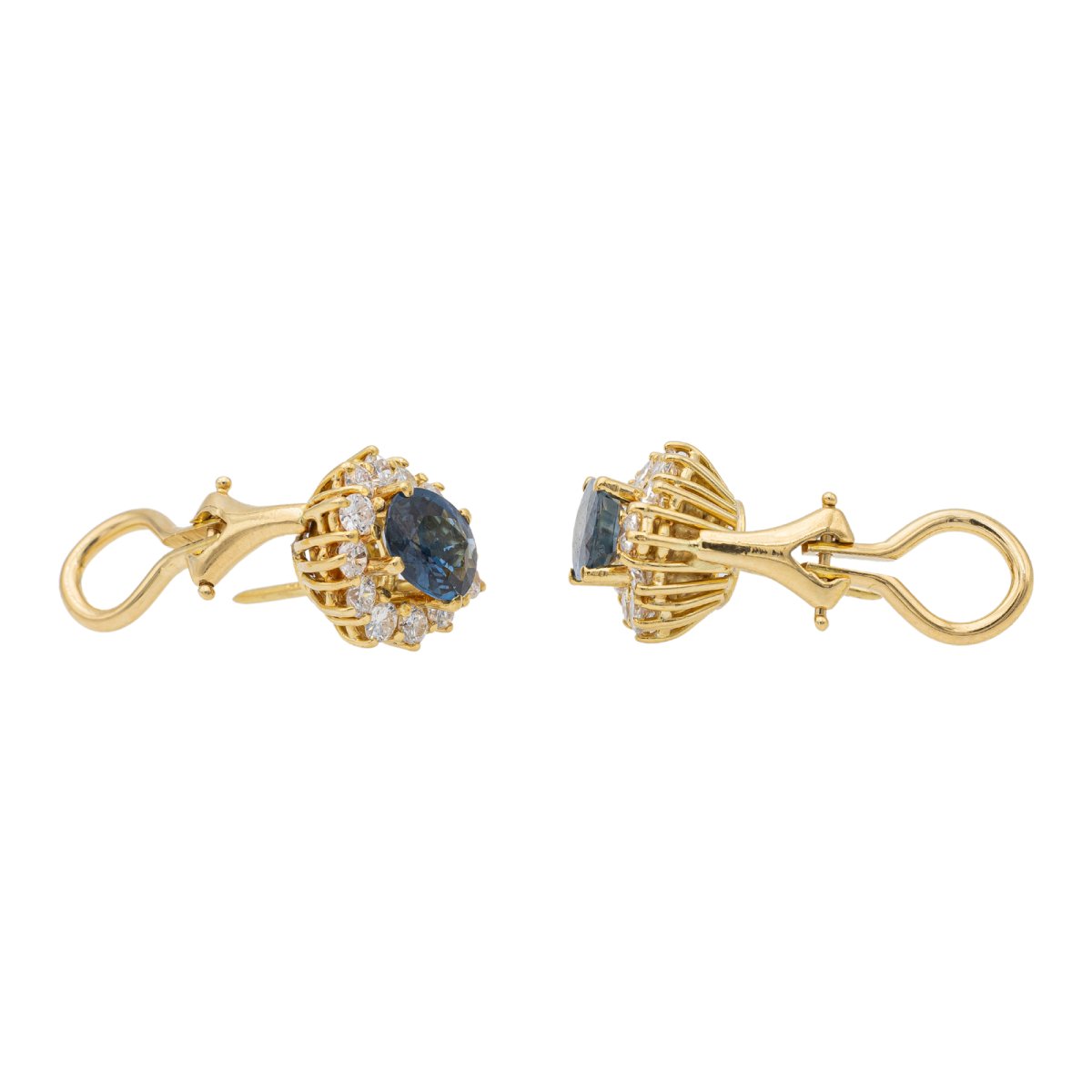 Boucles d'oreilles Or jaune Saphir - Castafiore
