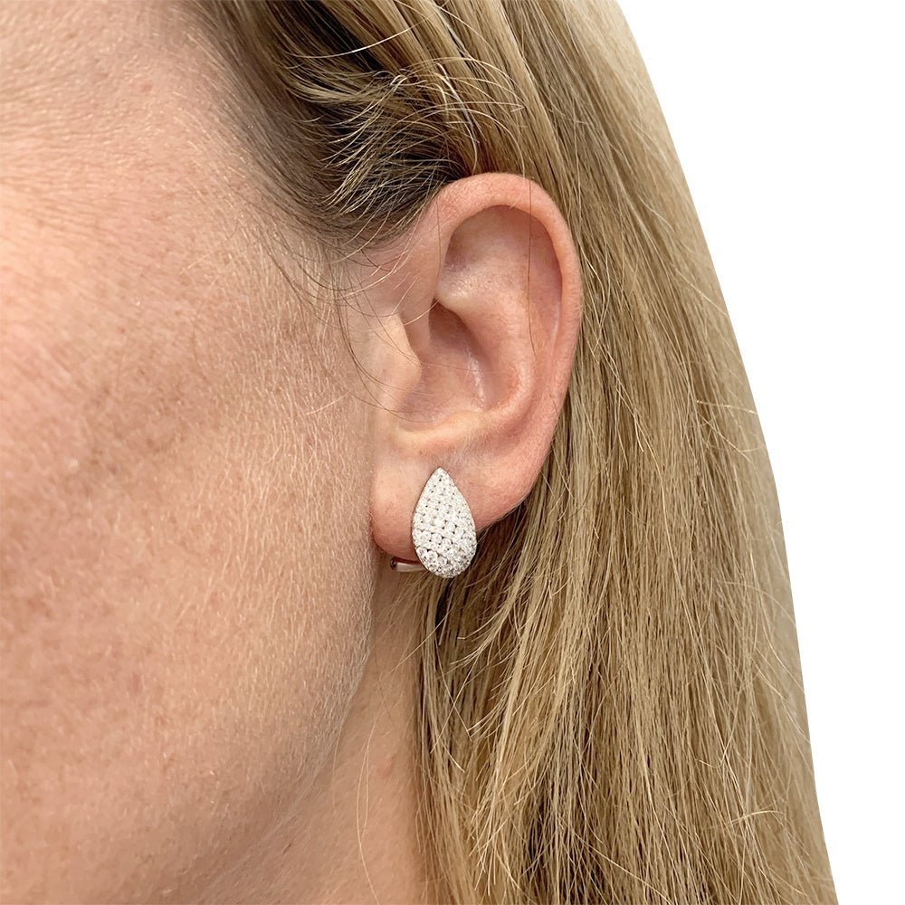 Boucles d'oreilles pavage diamants - Castafiore