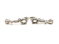 Boucles d'oreilles Pendantes en or blanc et diamants - Castafiore