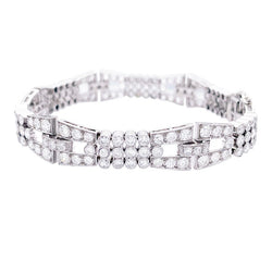 Bracelet Art déco en or blanc et diamants - Castafiore