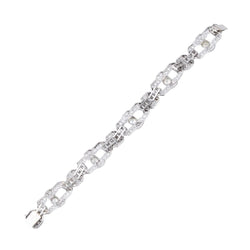 Bracelet Art Déco en platine et diamant - Castafiore