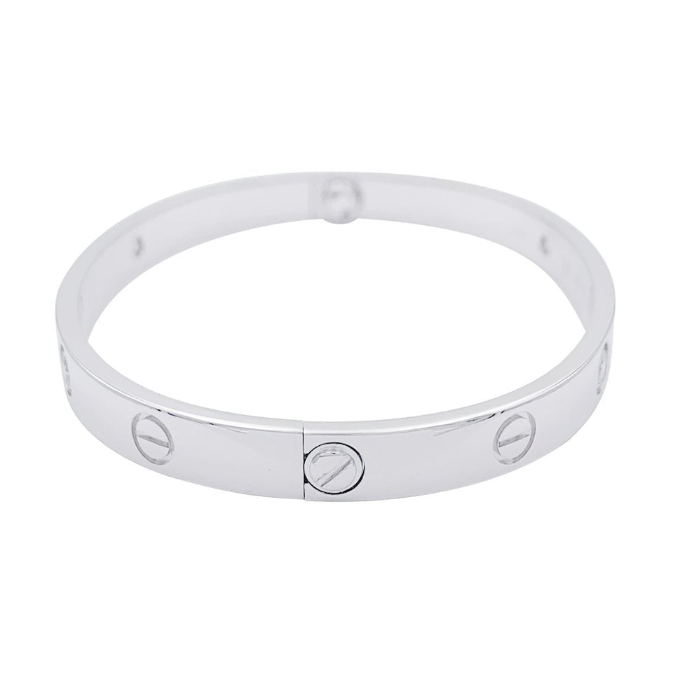 Bracelet Cartier, "Love", or blanc et diamants - Castafiore