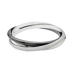 Bracelet CARTIER "Trinity" en or blanc, céramique et diamants - Castafiore