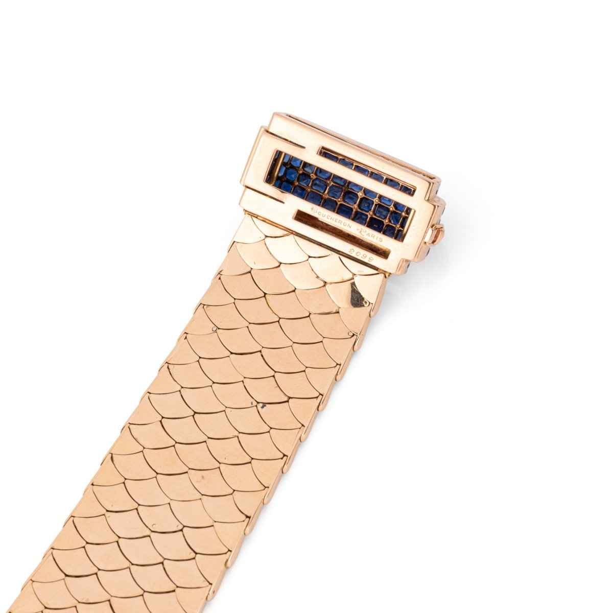 Bracelet ceinture BOUCHERON en or jaune, saphirs et diamants - Castafiore