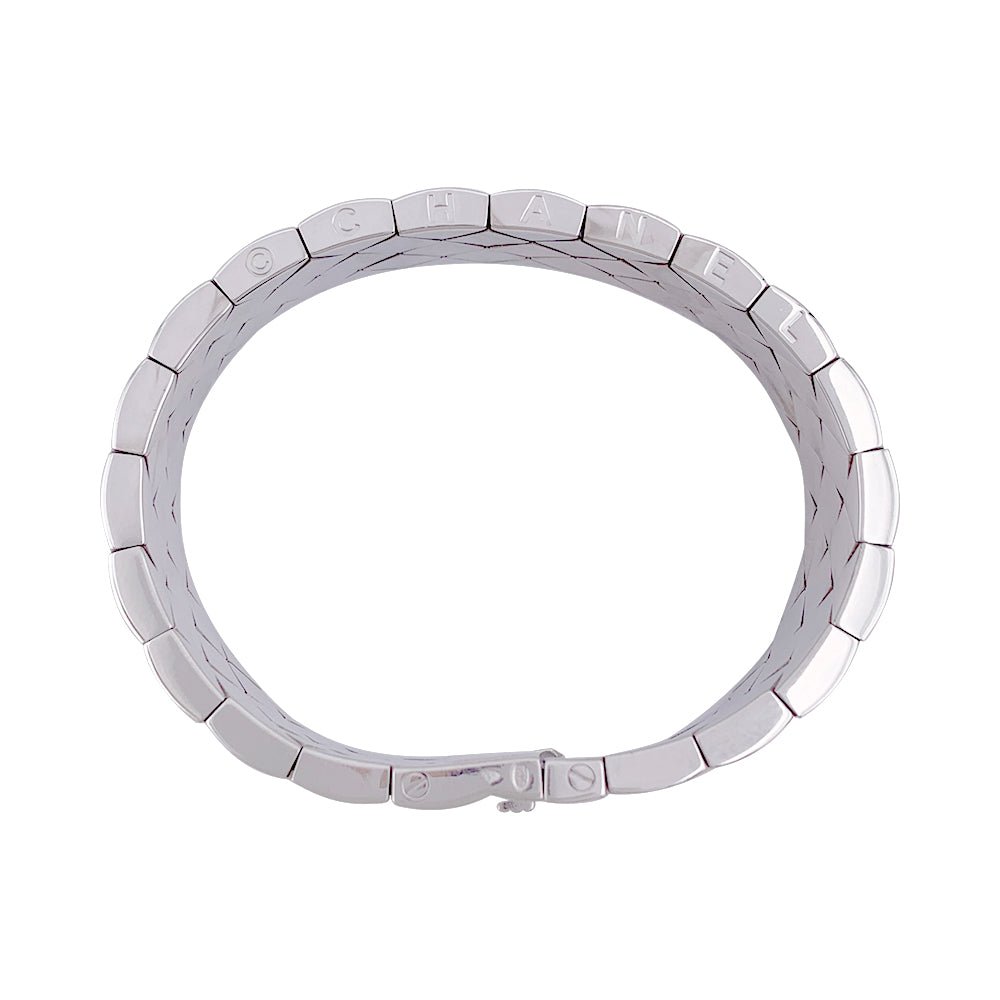 Bracelet CHANEL "Matelassé" en or blanc - Castafiore