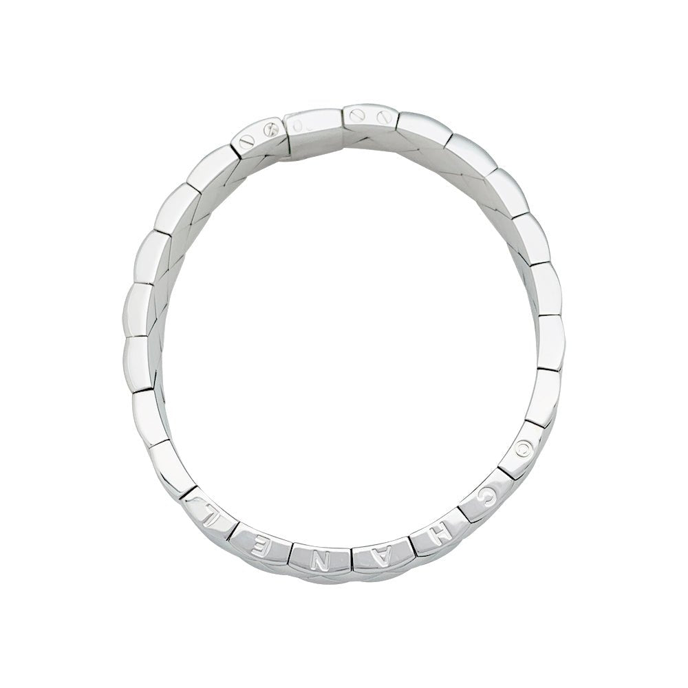 Bracelet CHANEL, "Matelassé", or blanc - Castafiore