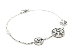 Bracelet DIOR "Rose des vents", or blanc, nacre et diamant - Castafiore