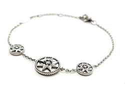 Bracelet DIOR "Rose des vents", or blanc, nacre et diamant - Castafiore