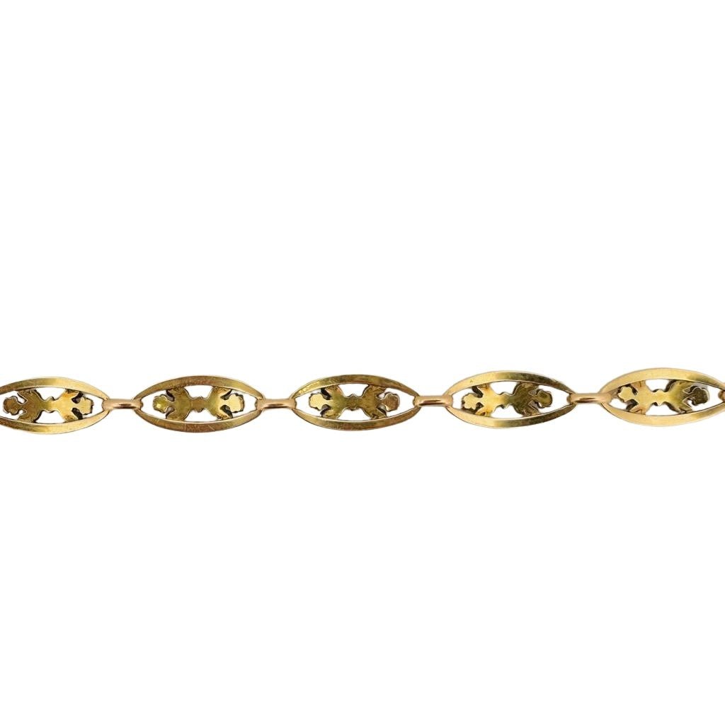 Bracelet en maille filigrané en or jaune - Castafiore