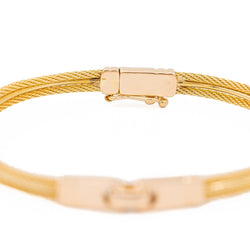 Bracelet en or jaune texturé - Castafiore