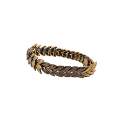 Bracelet feuillage en or jaune et diamants - Castafiore