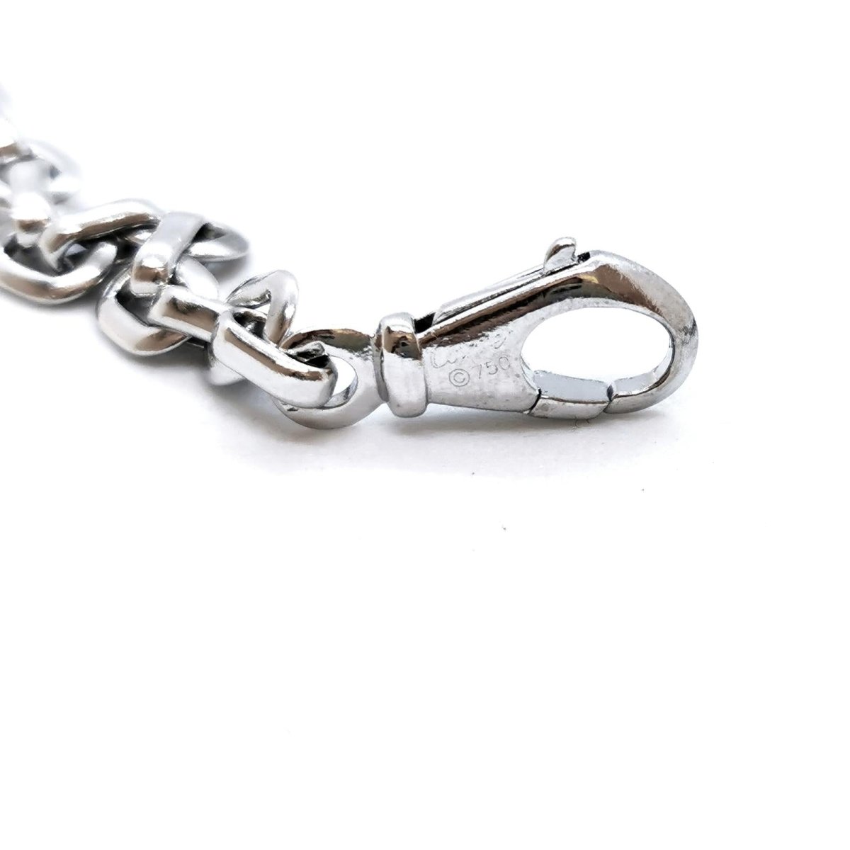 Bracelet Gourmette CARTIER Santos, en or blanc - Castafiore