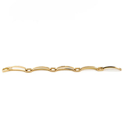 Bracelet Gourmette maille alternée en or jaune - Castafiore