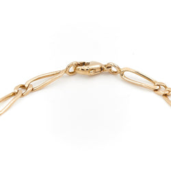 Bracelet Gourmette maille alternée en or jaune - Castafiore