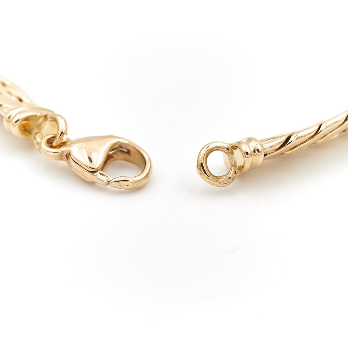 Bracelet Gourmette maille anglaise en or jaune - Castafiore