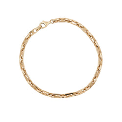 Bracelet Gourmette maille grain de café en or jaune - Castafiore