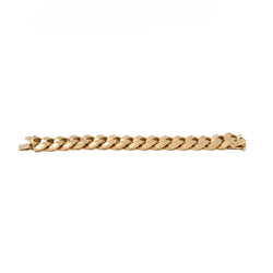 Bracelet Gourmette maille imposante en or jaune - Castafiore
