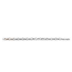 Bracelet Gourmette maille spartacus en or blanc - Castafiore