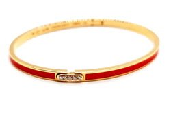 Bracelet Jonc CHAUMET "Liens Evidence" en or rose et diamants - Castafiore