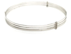 Bracelet Jonc en or blanc et diamants - Castafiore