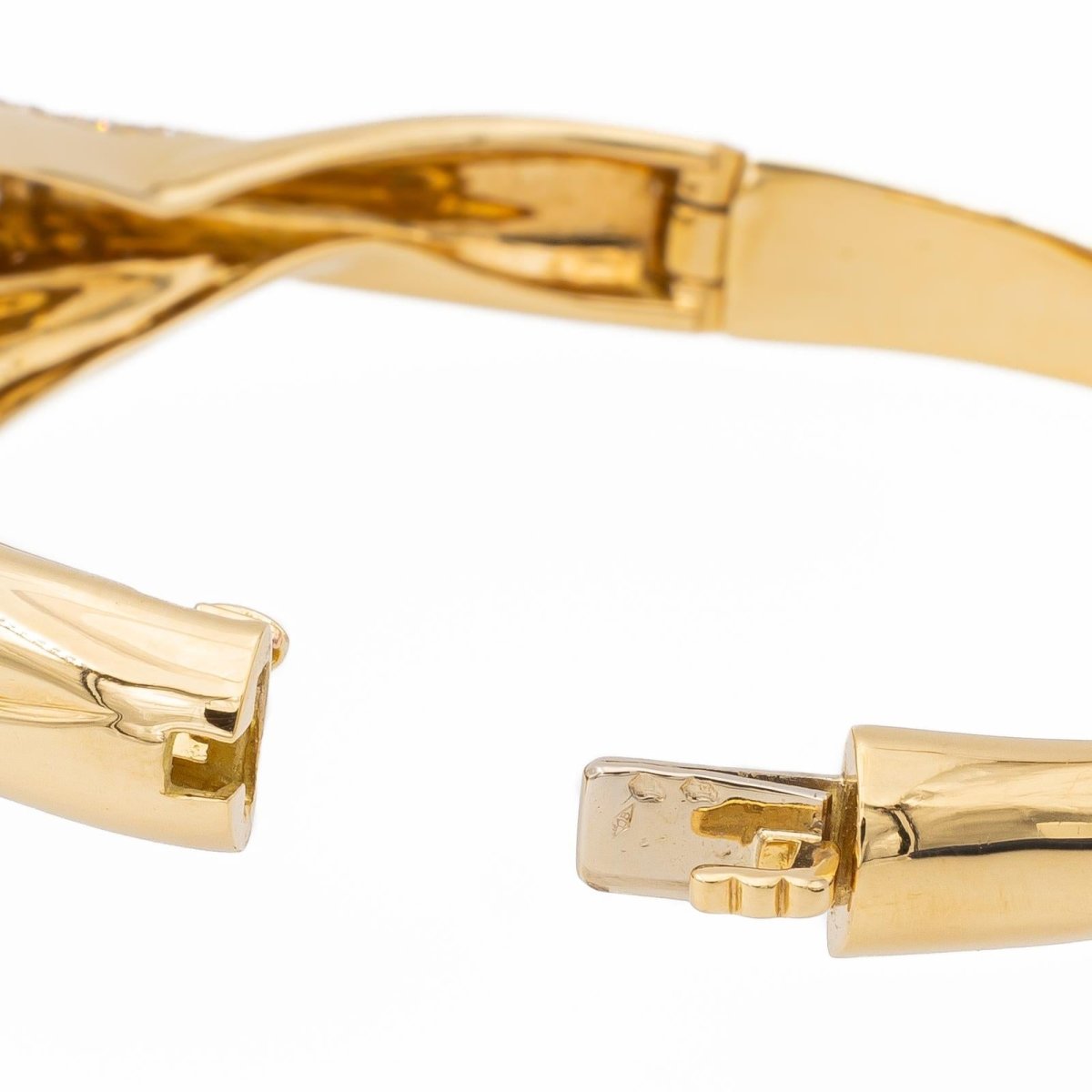 Bracelet Jonc en or jaune et diamants - Castafiore