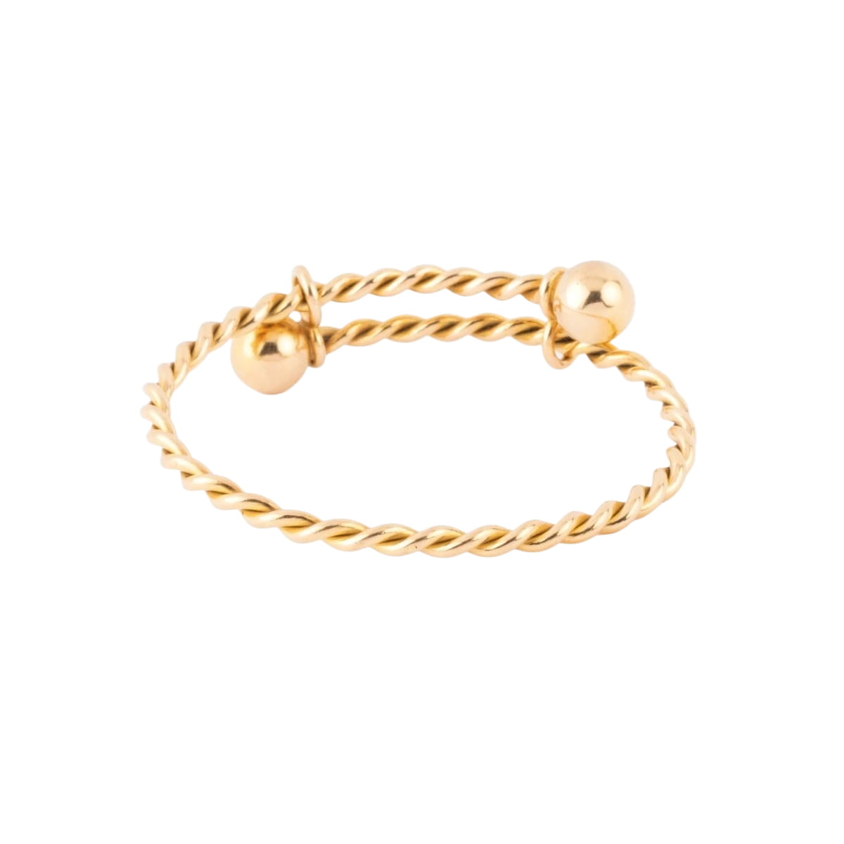 Bracelet jonc en or jaune torsadé - Castafiore